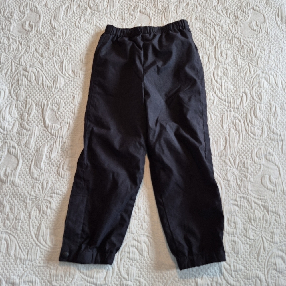 Hanna Andersson boys or girls size 110 or 5 black pull on lined wind pants VGUC